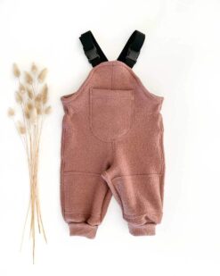 Wollwalk Latzhose für kinder mit Wollbündchen und Verstärkten Knien
